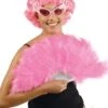 Grote Waaier Met Roze Veren -Halloween-Kostuums grote waaier met roze veren 0