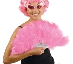 Grote Waaier Met Roze Veren