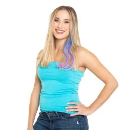 Hair Extension Blauw Paars Dip Dye