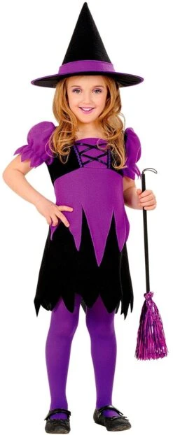 Halloween Heks Jurkje Meisjes Paars