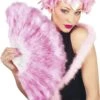 Handwaaier Veren Carnaval Roze