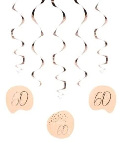 Hangdecoratie Lush Blush 60 Jaar 5 Stuks