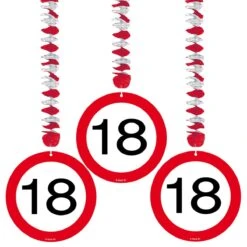 Hangdecoratie Verkeersbord 18 Jaar