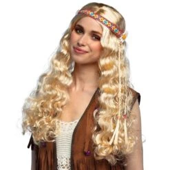 Hippie Blonde Pruik Met Haarband Dames