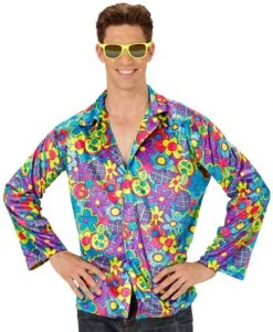 Hippie Blouse Heren Flower Power