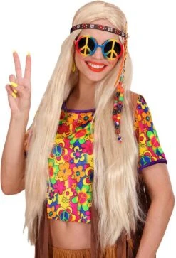 Hippie Bril Meerkleurig -Halloween-Kostuums hippie bril meerkleurig 6