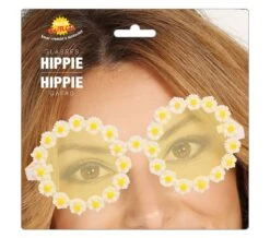 Hippie Bril Witte Bloemen -Halloween-Kostuums hippie bril witte bloemen 2