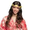 Hippie Pruik Bruin Met Bloemen -Halloween-Kostuums hippie pruik bruin met bloemen 0