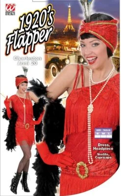 Jaren 20 Jurk Rood 7 Jaren 20 Jurk Rood -Halloween-Kostuums jaren 20 jurk rood 2