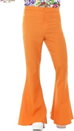 Jaren 60 Wijde Broek Oranje