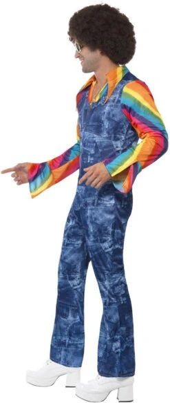 Jaren 70 Blauw Disco Outfit -Halloween-Kostuums jaren 70 blauw disco outfit 2