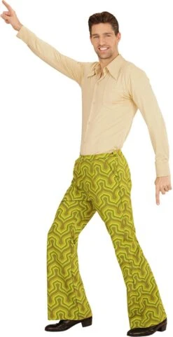 Jaren 70 Broek Groen -Halloween-Kostuums jaren 70 broek groen 3
