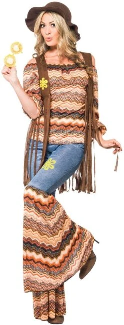 Jaren 70 Dames Hippie Outfit -Halloween-Kostuums jaren 70 dames hippie outfit 2