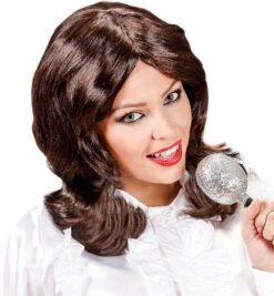 Jaren 70 Dames Pruik Bruin