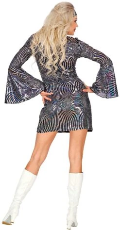 Jaren 70 Jurkje Zilver -Halloween-Kostuums jaren 70 jurkje zilver 2