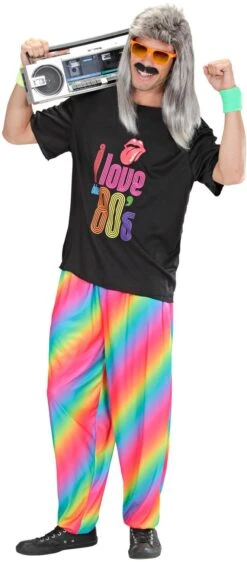 Jaren 80 Disco Broek Regenboog -Halloween-Kostuums jaren 80 disco broek regenboog 1