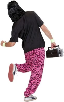 Jaren 80 Disco Broek Roze/zwart -Halloween-Kostuums jaren 80 disco broek roze zwart 3