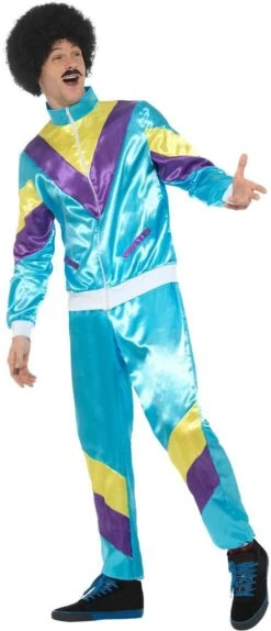 Jaren 80 Trainingspak Blauw Heren -Halloween-Kostuums jaren 80 trainingspak blauw heren 2