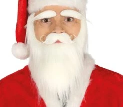 Kerstman Baard Met Snor En Wenkbrauwen
