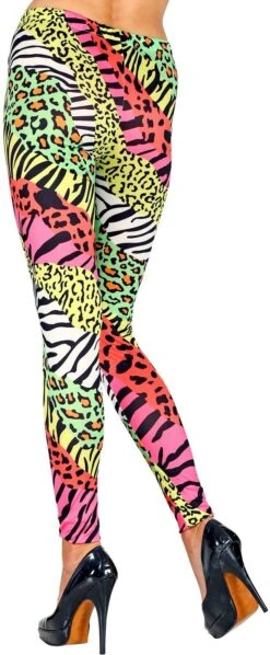 Kleurrijke 80s Legging -Halloween-Kostuums kleurrijke 80s legging 1