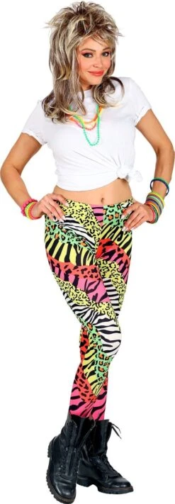 Kleurrijke 80s Legging -Halloween-Kostuums kleurrijke 80s legging 2