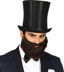 Korte Baard Met Snor Bruin -Halloween-Kostuums korte baard met snor bruin 1