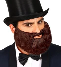 Korte Baard Met Snor Bruin -Halloween-Kostuums korte baard met snor bruin 2