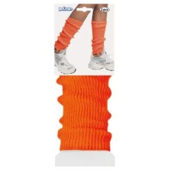Korte Beenwarmers Neon Oranje -Halloween-Kostuums korte beenwarmers neon oranje 1