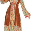 Lange 60s Hippie Jurk -Halloween-Kostuums lange 60s hippie jurk 0