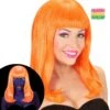 Lange Pruik Neon Oranje -Halloween-Kostuums lange pruik neon oranje 0