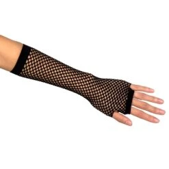 Lange Visnet Handschoenen Zwart -Halloween-Kostuums lange visnet handschoenen zwart 2