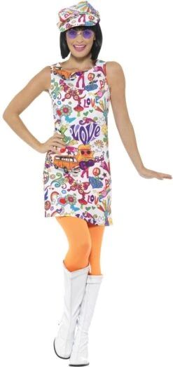 Love Hippie Jurkje 60s -Halloween-Kostuums love hippie jurkje 60s 2
