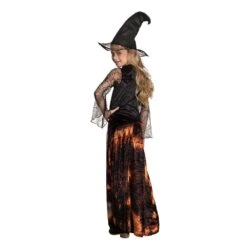 Luxe Heksenjurk Oranje Meisjes -Halloween-Kostuums luxe heksenjurk oranje meisjes 1