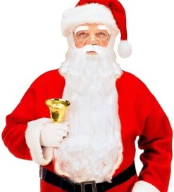 Luxe Kerstman Baard Met Snor En Wenkbrauwen Wit