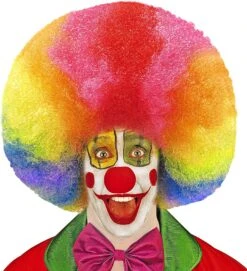 Multikleurige Extra Grote Afro Pruik -Halloween-Kostuums multikleurige extra grote afro pruik 4