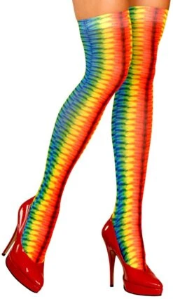 Multikleurige Thigh Highs