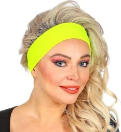 Neon Gele 80s Hoofdband