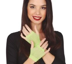 Neon Groene Vingerloze Handschoenen