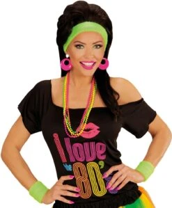 Neon Groene Zweetbandjes Set -Halloween-Kostuums neon groene zweetbandjes set 2