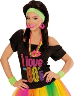 Neon Groene Zweetbandjes Set -Halloween-Kostuums neon groene zweetbandjes set 3