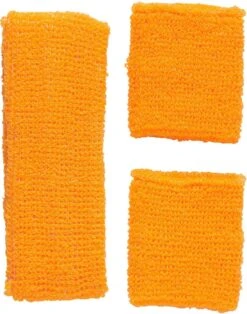 Neon Oranje Zweetbandjes Set