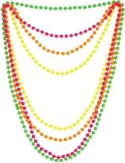 Neon Parelkettingen 4 Kleuren -Halloween-Kostuums neon parelkettingen 4 kleuren 1