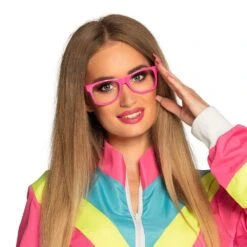 Neon Roze Feestbril -Halloween-Kostuums neon roze feestbril 2
