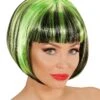 Nette Disco Pruik Zwart-groen -Halloween-Kostuums nette disco pruik zwart groen 0