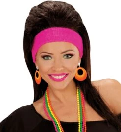 Oranje 80s Ring Oorbellen -Halloween-Kostuums oranje 80s ring oorbellen 1