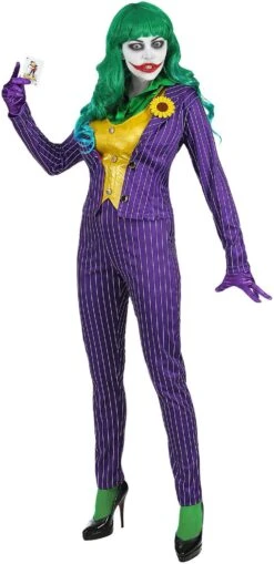 Paars Joker Pak Vrouwen -Halloween-Kostuums paars joker pak vrouwen 3