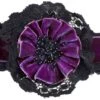 Paarse Fluwelen Choker Met Bloem -Halloween-Kostuums paarse fluwelen choker met bloem 0