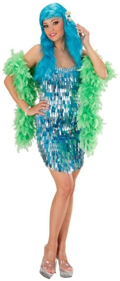 Pailletten Jurk Blauw -Halloween-Kostuums pailletten jurk blauw 2