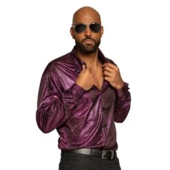 Panter Disco Blouse Heren Paars