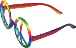 Rainbow Peace Hippie Feestbrillen -Halloween-Kostuums rainbow peace hippie feestbrillen 5